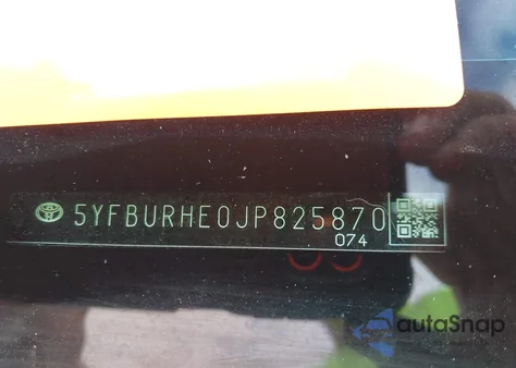 2018 Toyota Corolla Se из США, поврежденный, VIN 5YFBURHE0JP825870